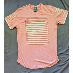 Retro Switch Remarkable Razor Cut Zippered T-Shirt Men's Size XL Pink